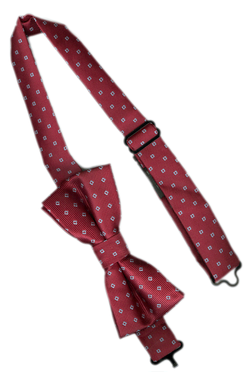 Gravata Borboleta Nó Duplo Jacquard de Seda (10cm x 5cm) Produto Exclusivo - gbndjp0002