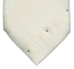 Gravata Tradicional em Jacquard de Seda com cristais Swarovski gtjssw0005