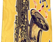 Gravata Tradicional em Polyester Estampado gtp00 Tradicional Inf. Grande G (34cm a 37cm)  - Sax