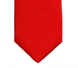 Gravata Skinny - Retro - Slim 6,5cm larg. em Poliester Vermelho Cetim gtp0087