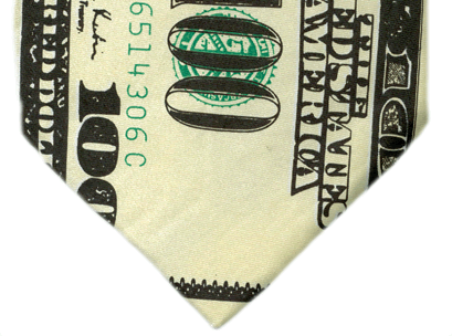 Gravata Tradicional em Poliester Estampado gtp0003 - Nota Dolar Grande 2
