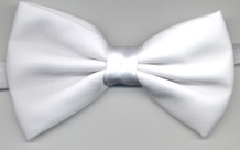 Gravata Borboleta (11,5cm x 7cm) gb0003 Branco Cetim
